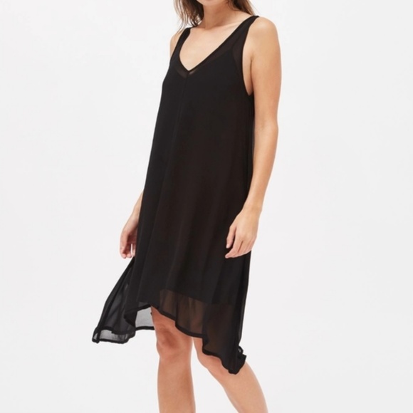 Anthropologie Dresses & Skirts - LACAUSA Daffodil Dress Anthropologie - NWT, Black Strapless V-Neck Semi-sheer, S